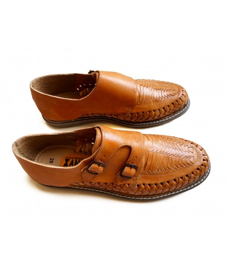 Huaraches Monk Strap Tan, Deluxe edition