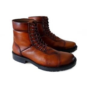 Silvio Leather Lace-Up Boots