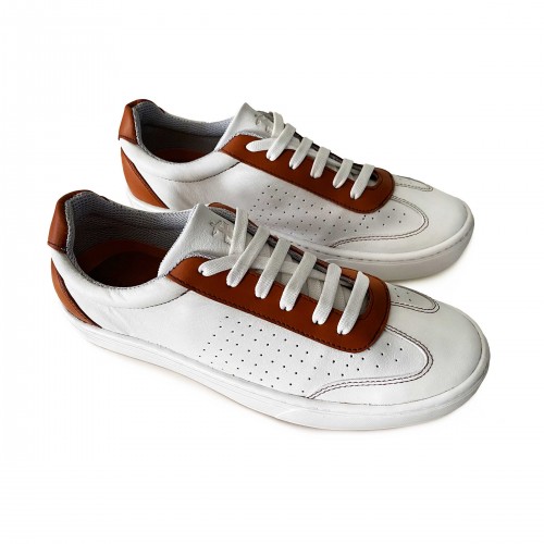 Ayrton Sneakers Casuales Blanco y Café