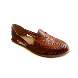 Huaraches de piel rombo trensa